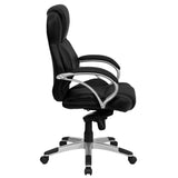 English Elm Commercial Grade High Back LeatherSoft Contemporary Executive Swivel Ergonomic Office Chair