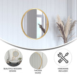 English Elm 20" Round Metal Framed Wall Mirror - Large Accent Mirror for Bathroom, Vanity, Entryway, Dining Room, & Living Room