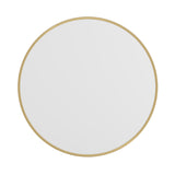 English Elm 30" Round Metal Framed Wall Mirror - Large Accent Mirror for Bathroom, Vanity, Entryway, Dining Room, & Living Room