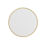 English Elm 24" Round Metal Framed Wall Mirror - Large Accent Mirror for Bathroom, Vanity, Entryway, Dining Room, & Living Room