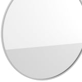 English Elm 36" Round Metal Framed Wall Mirror - Large Accent Mirror for Bathroom, Vanity, Entryway, Dining Room, & Living Room