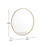 English Elm 36" Round Metal Framed Wall Mirror - Large Accent Mirror for Bathroom, Vanity, Entryway, Dining Room, & Living Room