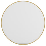 English Elm 36" Round Metal Framed Wall Mirror - Large Accent Mirror for Bathroom, Vanity, Entryway, Dining Room, & Living Room