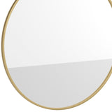 English Elm 36" Round Metal Framed Wall Mirror - Large Accent Mirror for Bathroom, Vanity, Entryway, Dining Room, & Living Room