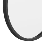 English Elm 16" Round Metal Framed Wall Mirror - Large Accent Mirror for Bathroom, Vanity, Entryway, Dining Room, & Living Room