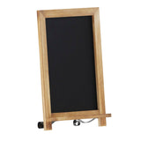 English Elm Commercial Grade 12" x 17" Torched Wood Tabletop Magnetic Chalkboard Sign with Metal Scrolled Legs, Hanging Wall Chalkboard, Countertop Memo Board