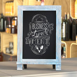 English Elm Commercial Grade 9.5" x 14" Tabletop Magnetic Chalkboard Sign with Metal Scrolled Legs, Hanging Wall Chalkboard, Countertop Memo Board