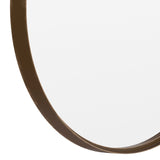 English Elm 27.5" Round Bronze Metal Framed Wall Mirror - Large Accent Mirror for Bathroom, Vanity, Entryway, Dining Room, & Living Room