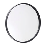 English Elm 30" Round Metal Deep Framed Wall Mirror - Large Accent Mirror for Bathroom, Entryway, Dining Room, & Living Room