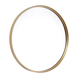 English Elm 27.5" Round Metal Deep Framed Wall Mirror - Large Accent Mirror for Bathroom, Entryway, Dining Room, & Living Room