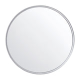 English Elm 27.5" Round Metal Deep Framed Wall Mirror - Large Accent Mirror for Bathroom, Entryway, Dining Room, & Living Room