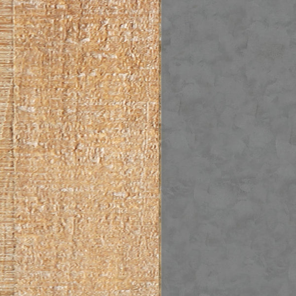 English Elm 3 Piece Finish Metal and Rustic Wood Organizer Set For Desktop, Countertop, or Vanity