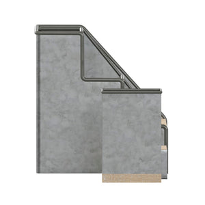 English Elm 3 Piece Finish Metal and Rustic Wood Organizer Set For Desktop, Countertop, or Vanity