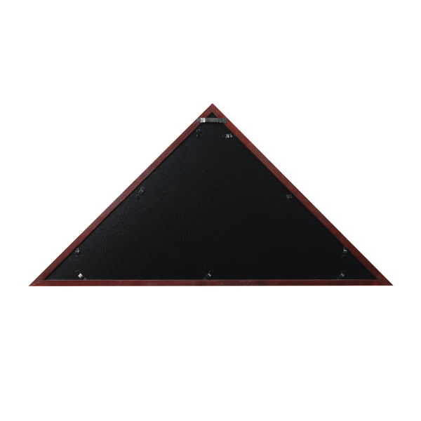 English Elm Memorial Flag Display Case - Solid Wood Military Flag Display Case for 9.5 x 5 American Veteran Flag