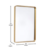 English Elm 20"x30" Rectangle Metal Deep Framed Wall Mirror - Large Accent Mirror for Bathroom, Entryway, Dining Room, & Living Room