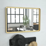 English Elm 20"x30" Rectangle Metal Deep Framed Wall Mirror - Large Accent Mirror for Bathroom, Entryway, Dining Room, & Living Room