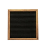 English Elm Commercial Grade 10x10 Felt Letter Board with Wooden Frame, 389 PP Letters Including Numbers, Symbols and Icons, Canvas Carrying Case, Torched Wood/ Felt