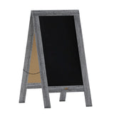 English Elm Commercial Grade 40" x 20" Vintage Wooden A-Frame Magnetic Indoor/Outdoor Chalkboard Sign, Freestanding Double Sided Extra Large Message Board,