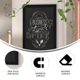 English Elm Commercial Grade 24" x 36" Wall Mount Magnetic Chalkboard Sign with Eraser, Hanging Wall Chalkboard Memo Board for Home, School, or Business