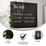 English Elm Commercial Grade 32" x 46" Wood Wall Mount Magnetic Chalkboard Sign, Hanging Wall Chalkboard Memo Board for Home, School, or Business