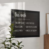 English Elm Commercial Grade 32" x 46" Wood Wall Mount Magnetic Chalkboard Sign, Hanging Wall Chalkboard Memo Board for Home, School, or Business