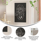 English Elm Commercial Grade 20" x 30" Wall Mount Magnetic Chalkboard Sign with Eraser, Hanging Wall Chalkboard Memo Board for Home, School, or Business