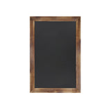 English Elm Commercial Grade 20" x 30" Torched Wood Wall Mount Magnetic Chalkboard Sign with Eraser, Hanging Wall Chalkboard Memo Board for Home, School, or Business