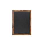 English Elm Commercial Grade 18" x 24" Torched Wood Wall Mount Magnetic Chalkboard Sign with Eraser, Hanging Wall Chalkboard Memo Board for Home, School, or Business