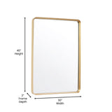 English Elm 30"x 40" Metal Deep Framed Wall Mirror - Large Accent Mirror for Bathroom, Entryway, Dining Room, & Living Room