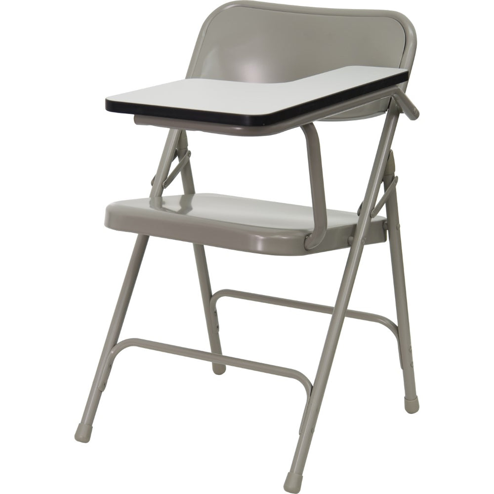 English Elm Commercial Grade Ralph Premium Steel Folding Chair with Left Handed Tablet Arm