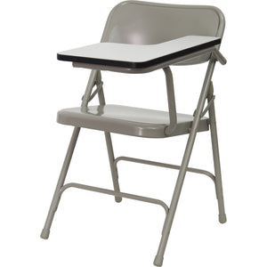 English Elm Commercial Grade Ralph Premium Steel Folding Chair with Left Handed Tablet Arm