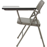 English Elm Commercial Grade Ralph Premium Steel Folding Chair with Left Handed Tablet Arm