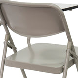 English Elm Commercial Grade Ralph Premium Steel Folding Chair with Left Handed Tablet Arm