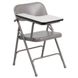 English Elm Commercial Grade Ralph Premium Steel Folding Chair with Right Handed Tablet Arm