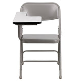 English Elm Commercial Grade Ralph Premium Steel Folding Chair with Right Handed Tablet Arm