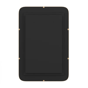 English Elm 16" x 24" Recessed Bathroom Medicine Cabinet with Rounded Beveled Mirror and Reversible Metal Frame