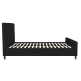 English Elm Full Size Tufted Upholstered Platform Bed in Fabric