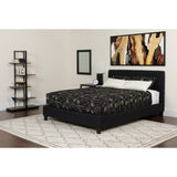 English Elm Full Size Tufted Upholstered Platform Bed in Fabric with Memory Foam Mattress