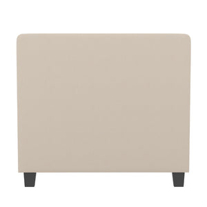 English Elm Twin Size Tufted Upholstered Platform Bed in Fabric with Pocket Spring Mattress