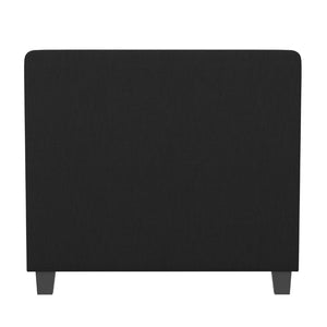 English Elm Twin Size Tufted Upholstered Platform Bed in Fabric with Pocket Spring Mattress