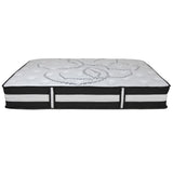 English Elm Queen Size Tufted Upholstered Platform Bed in Fabric with Pocket Spring Mattress