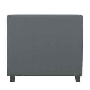 English Elm Twin Size Tufted Upholstered Platform Bed in Fabric with Pocket Spring Mattress