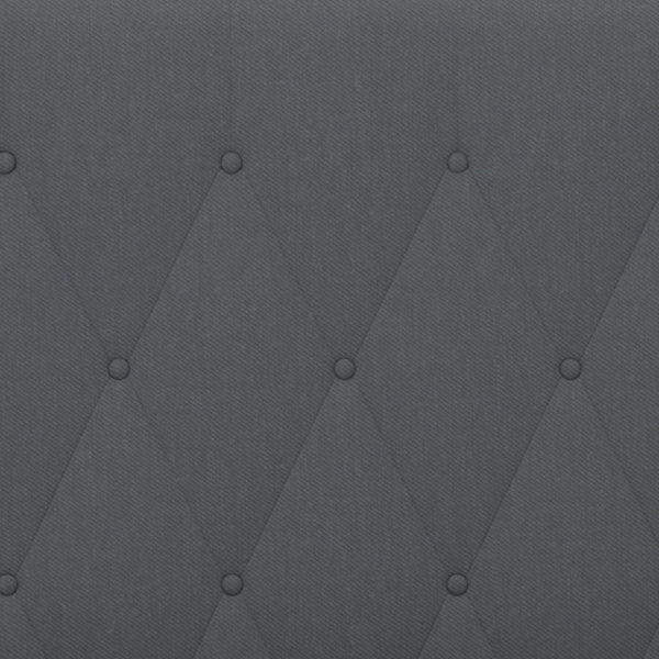 English Elm Twin Size Tufted Upholstered Platform Bed in Fabric with Memory Foam Mattress