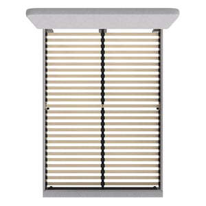 English Elm Queen Fabric Upholstered Platform Bed - Headboard with Rounded Edges - No Box Spring or Foundation Needed