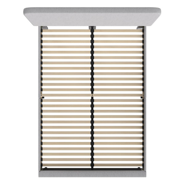 English Elm Queen Fabric Upholstered Platform Bed - Headboard with Rounded Edges - No Box Spring or Foundation Needed