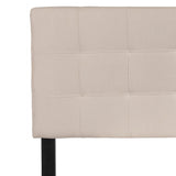 English Elm Tufted Upholstered Full Size Headboard in Fabric