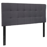 English Elm Tufted Upholstered Full Size Headboard in Fabric