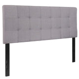 English Elm Tufted Upholstered Full Size Headboard in Fabric