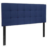 English Elm Tufted Upholstered Full Size Headboard in Fabric