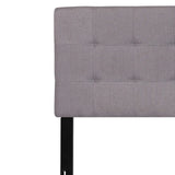 English Elm Tufted Upholstered King Size Headboard in Fabric